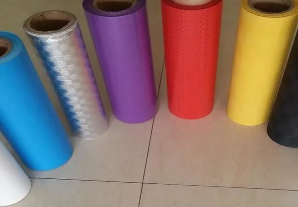 Embossed and colored films